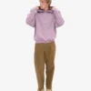 Capuche oversize en coton bio - Violet nacré