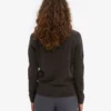 Cardigan à col en laine mérinos pour femme - Marron café