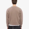 Cardigan à col en V en laine mérinos - Taupe chaud