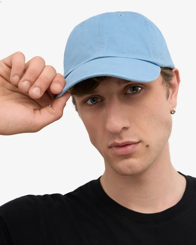 Casquette en coton bio - Bleu bord de mer