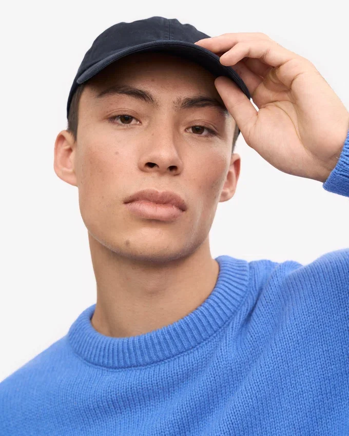 Casquette en coton bio - Bleu marine