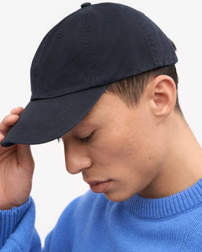 Casquette en coton bio - Bleu marine