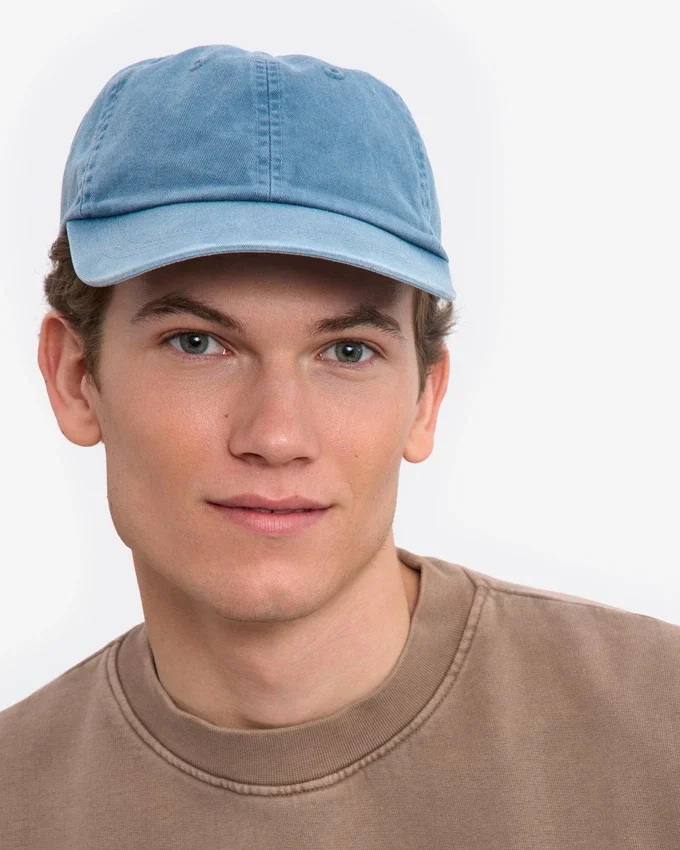 Casquette en coton bio - Indigo délavé