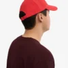 Casquette en coton bio - Rouge mandarine