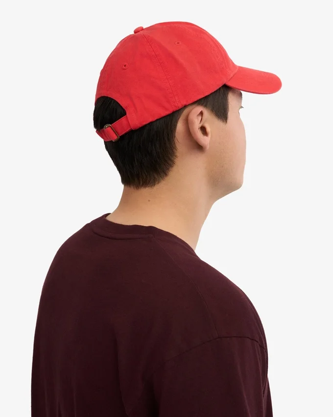 Casquette en coton bio - Rouge mandarine