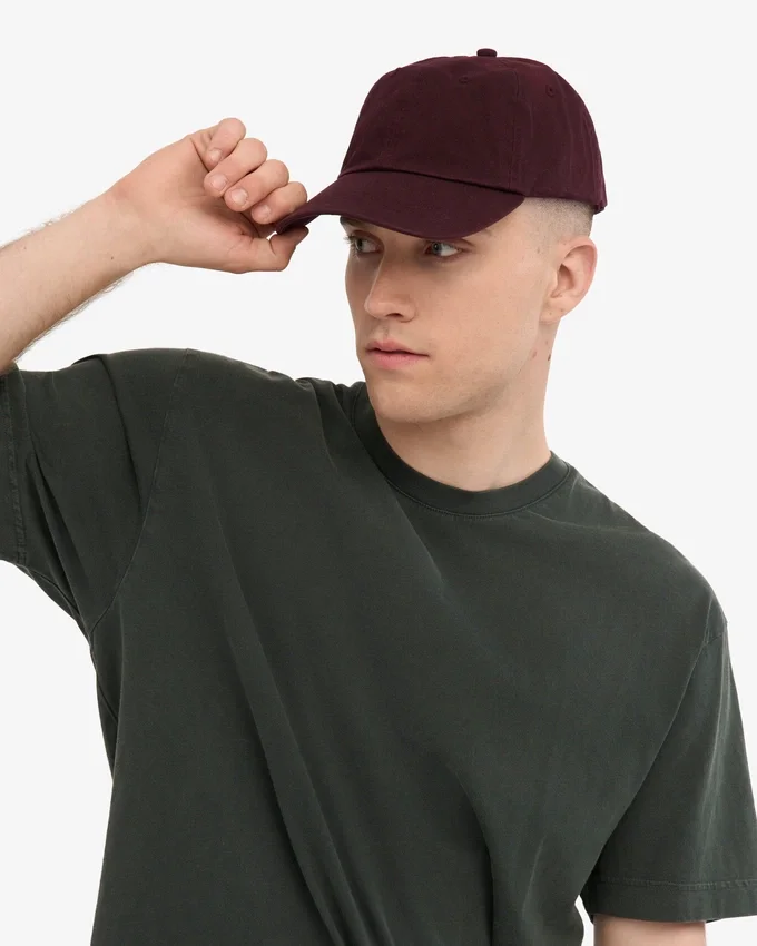 Casquette en coton bio - Rouge sang de bœuf