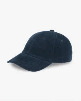 Casquette en velours côtelé bio - Bleu marine