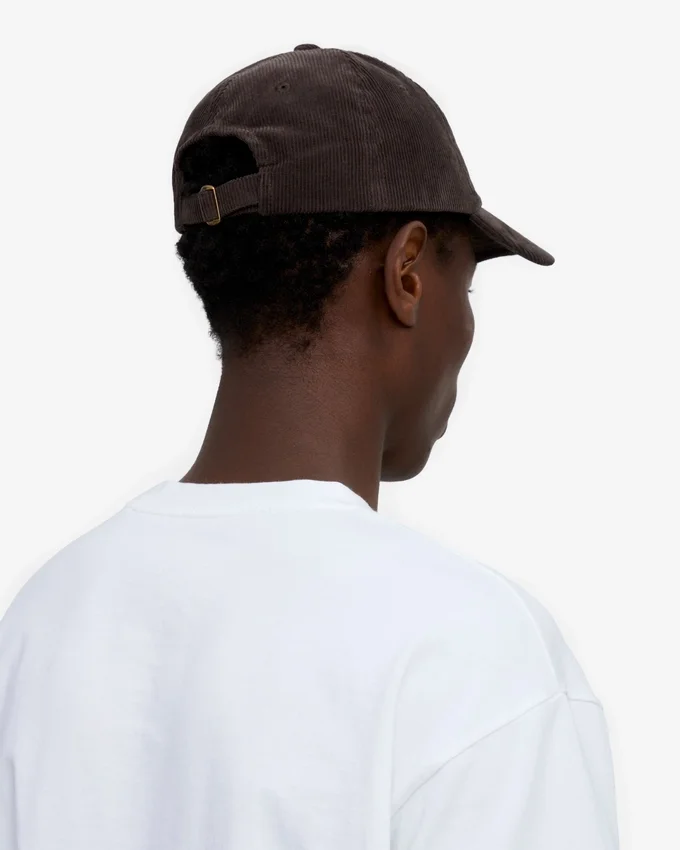 Casquette en velours côtelé bio - Marron café
