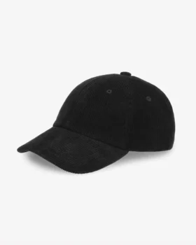 Casquette en velours côtelé bio - Noir intense
