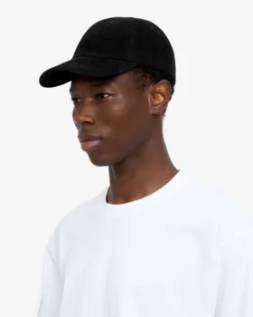 Casquette en velours côtelé bio – Noir intense