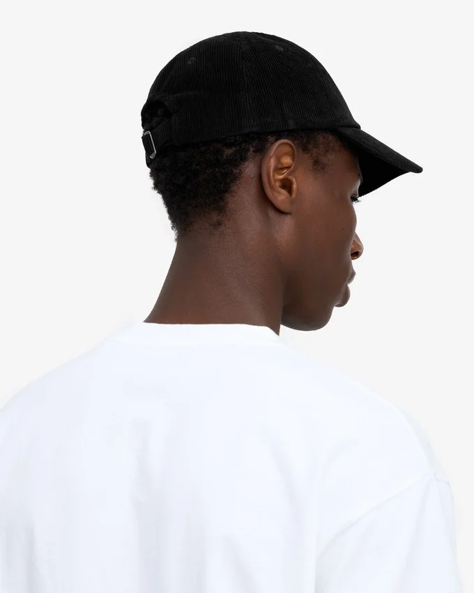Casquette en velours côtelé bio - Noir intense