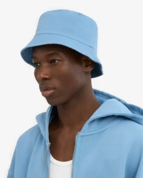 Chapeau bob en coton bio – Bleu bord de mer