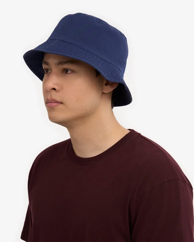 Chapeau bob en coton bio - Bleu marine