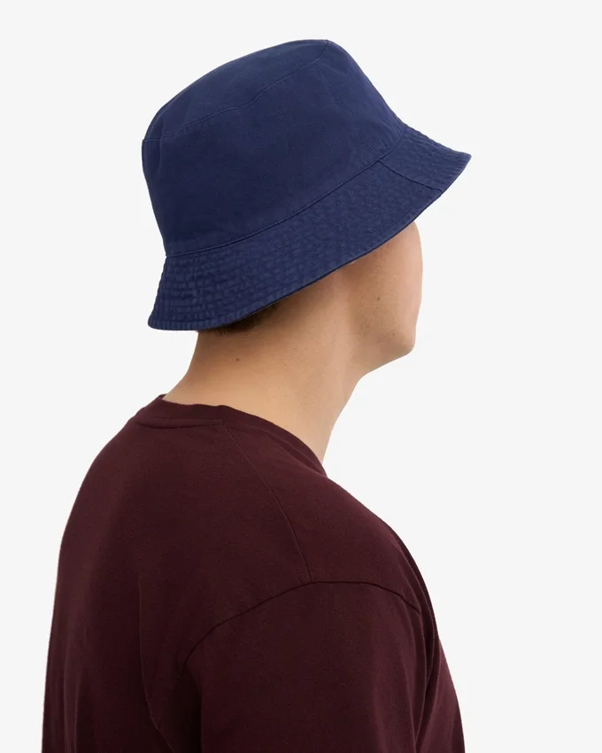 Chapeau bob en coton bio - Bleu marine