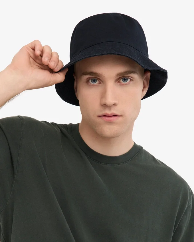 Chapeau bob en coton bio – Bleu marine