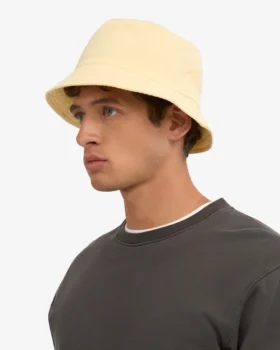 Chapeau bob en coton bio – Jaune pâle