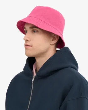 Chapeau bob en coton bio – Rose bubble-gum