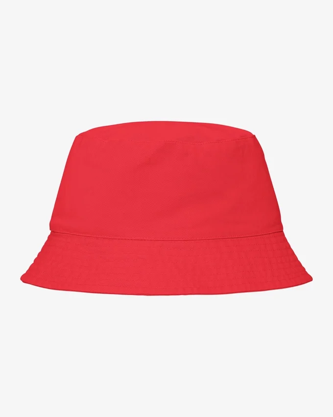 Chapeau bob en coton bio - Rouge mandarine