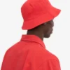 Chapeau bob en coton bio - Rouge mandarine