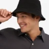 Chapeau bob en coton biologique - Noir intense