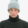Chapeau en laine mérinos - Bleu acier