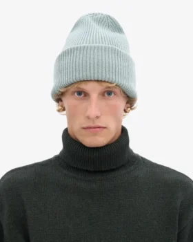 Chapeau en laine mérinos – Bleu acier
