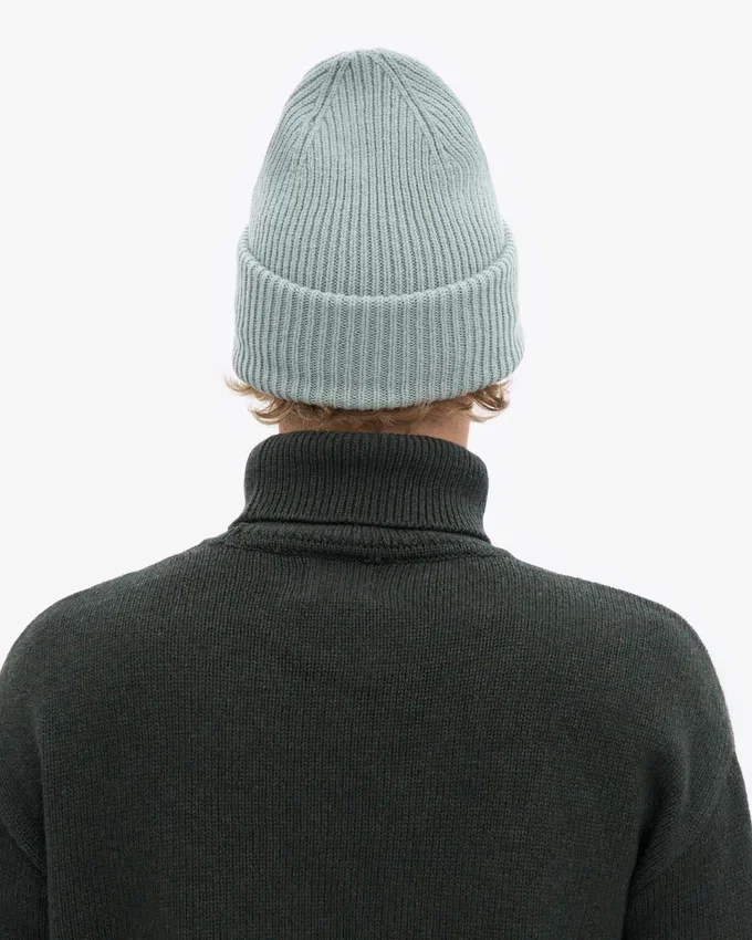 Chapeau en laine mérinos - Bleu acier