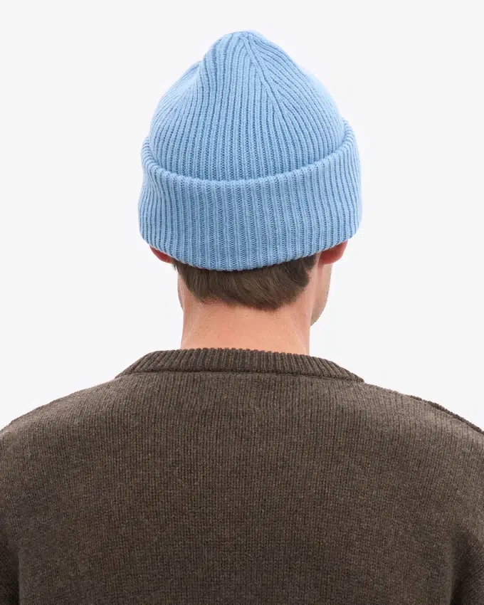 Chapeau en laine mérinos - Bleu bord de mer