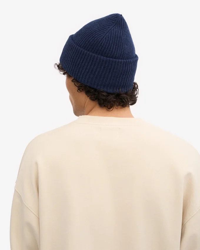 Chapeau en laine mérinos - Bleu marine
