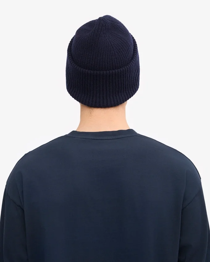 Chapeau en laine mérinos - Bleu marine