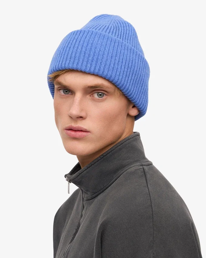 Chapeau en laine mérinos - Bleu Pacifique
