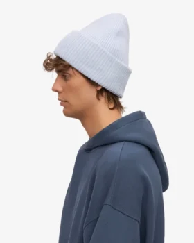 Chapeau en laine mérinos – Bleu polaire