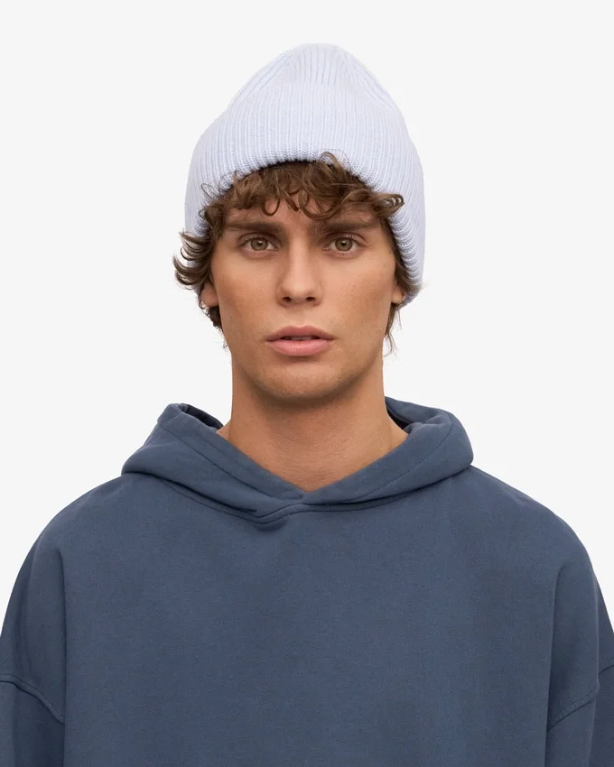 Chapeau en laine mérinos - Bleu polaire