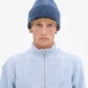 Chapeau en laine mérinos - Bleu pétrole