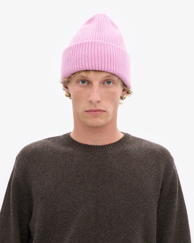 Chapeau en laine mérinos - Fleur de cerisier
