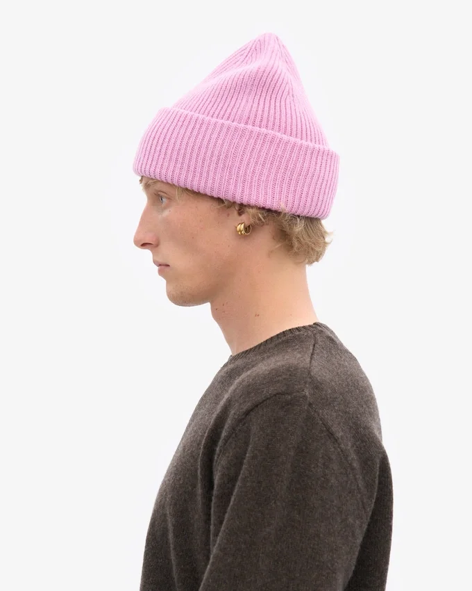 Chapeau en laine mérinos - Fleur de cerisier