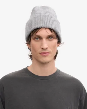 Chapeau en laine mérinos – Gris chiné
