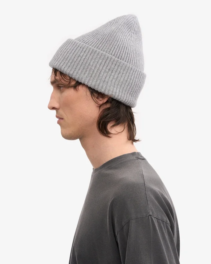 Chapeau en laine mérinos - Gris chiné