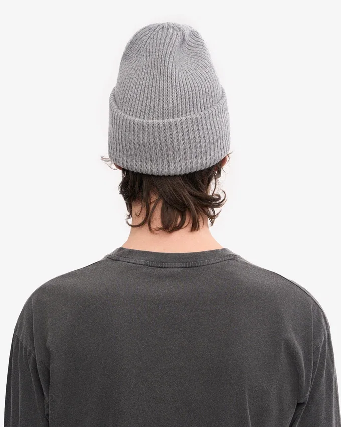 Chapeau en laine mérinos - Gris chiné