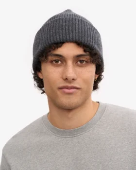 Chapeau en laine mérinos – Gris lave