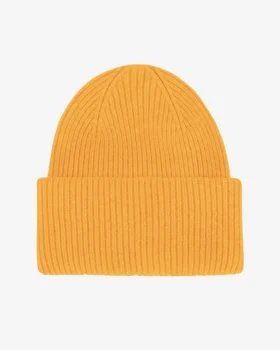 Chapeau en laine mérinos - Jaune brûlé