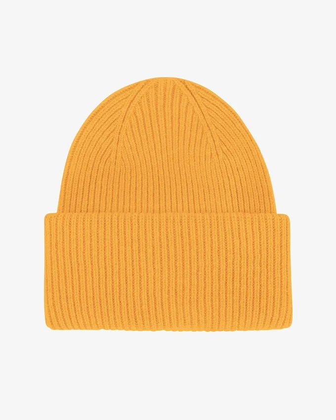 Chapeau en laine mérinos - Jaune brûlé