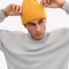 Chapeau en laine mérinos - Jaune brûlé