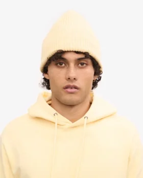 Chapeau en laine mérinos – Jaune pâle