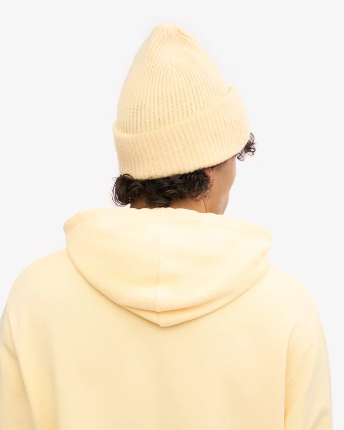 Chapeau en laine mérinos - Jaune pâle