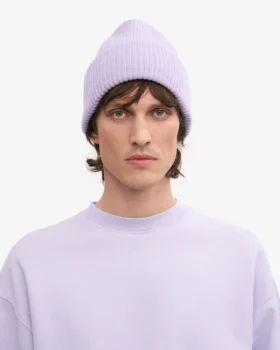 Chapeau en laine mérinos – Lavande pâle