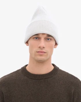 Chapeau en laine mérinos – Mélange neige
