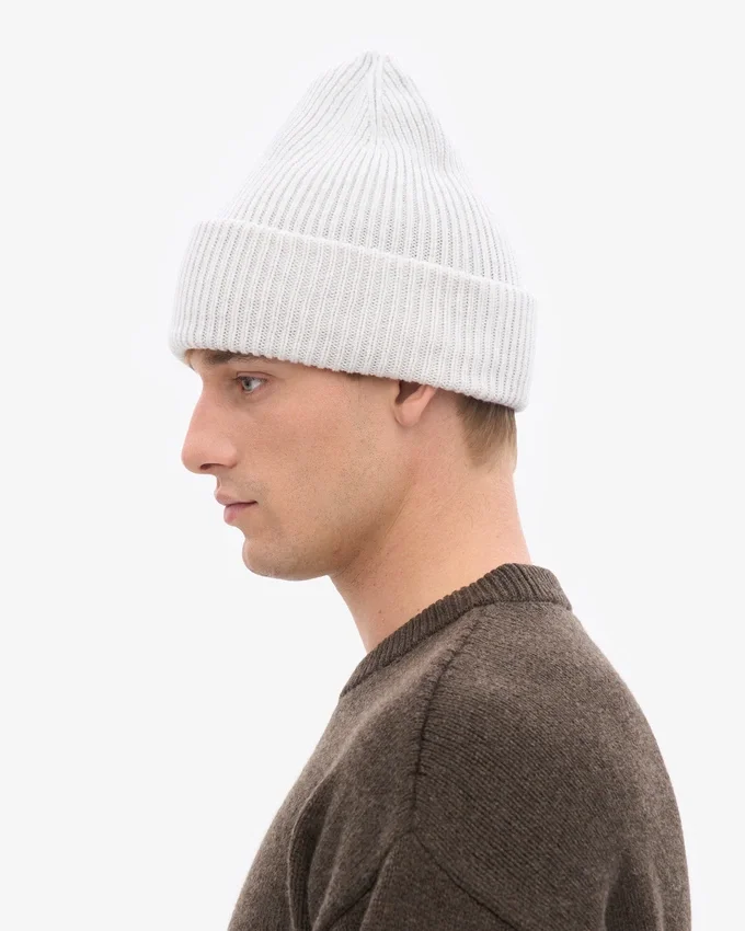 Chapeau en laine mérinos - Mélange neige