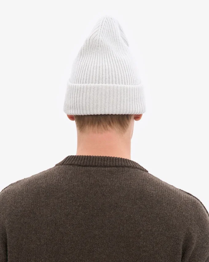 Chapeau en laine mérinos - Mélange neige