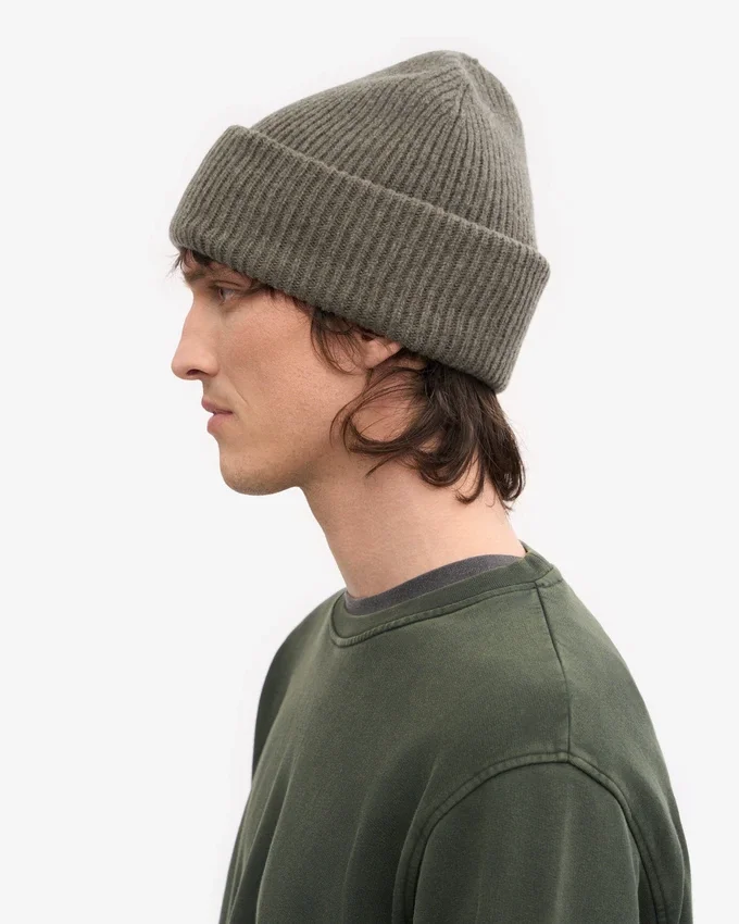 Chapeau en laine mérinos - Olive poussiéreux